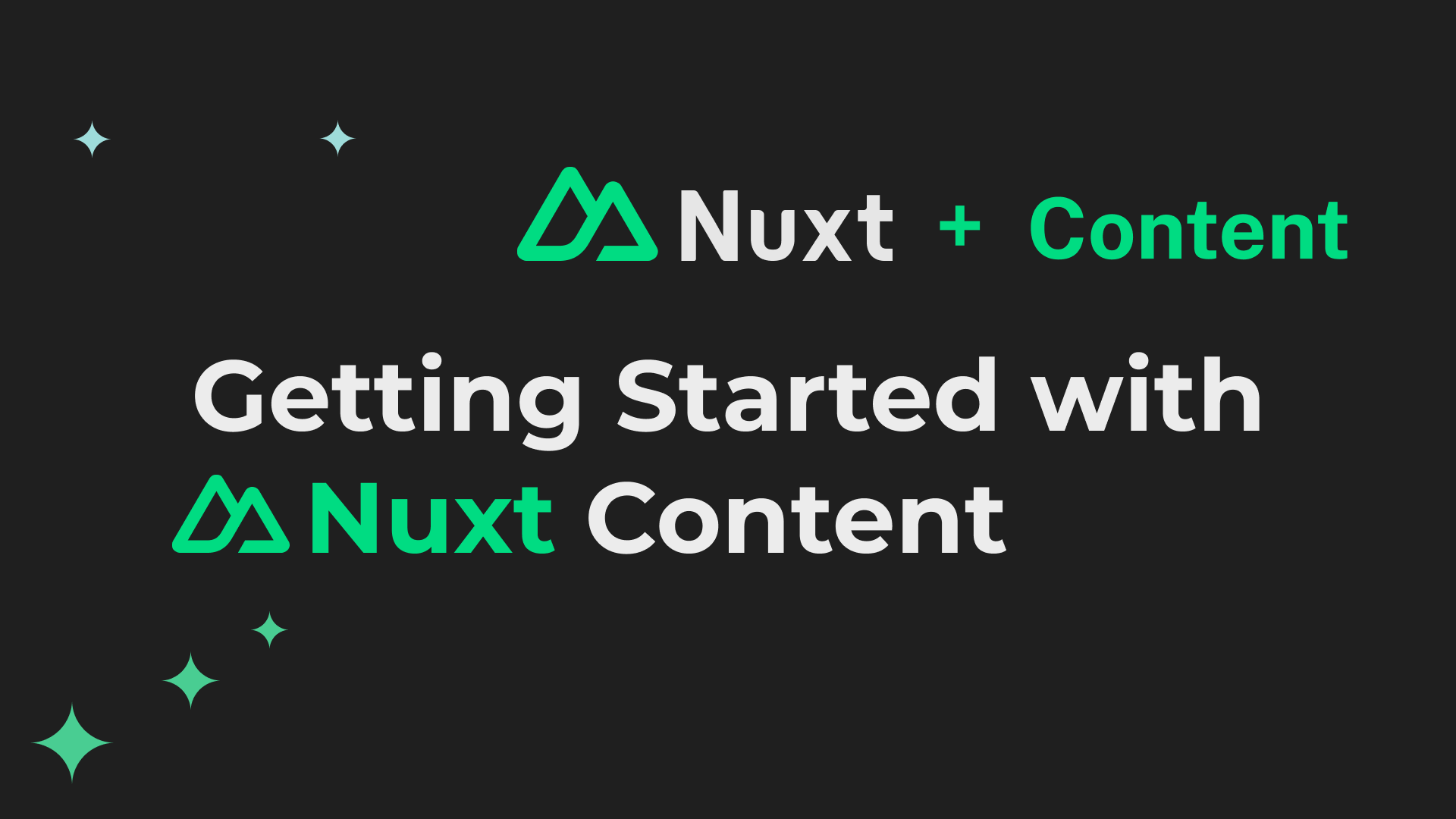 Getting Started with Nuxt Content Cover Image